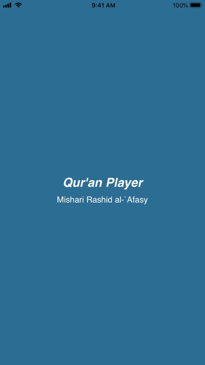 Quran Audio Player (Al Afasy)