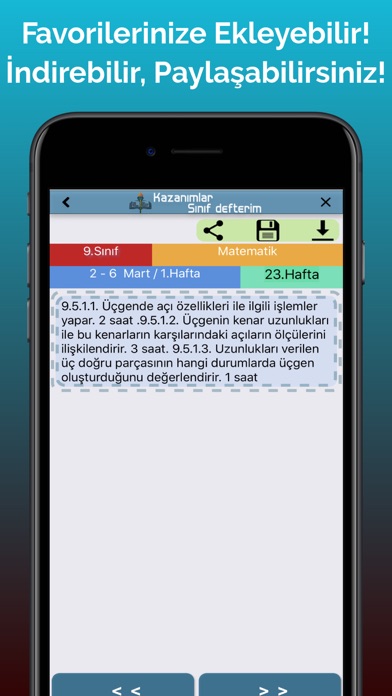 Kazanımlar - Sınıf Defterim screenshot 3