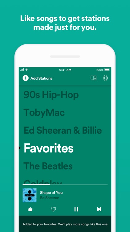 Spotify Stations: Stream radio