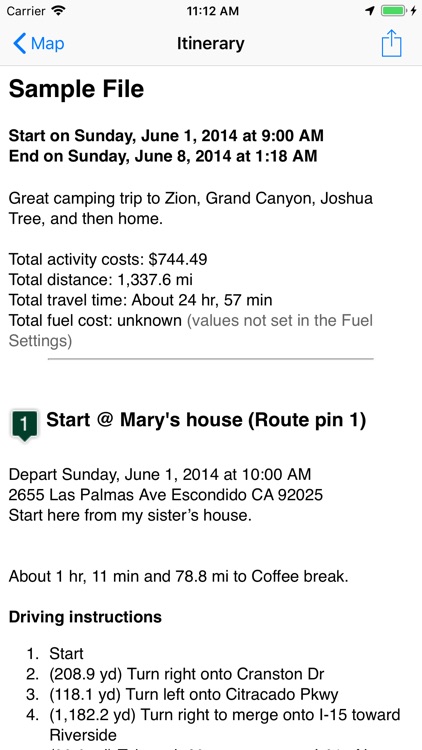 Road Trip Planner Viewer