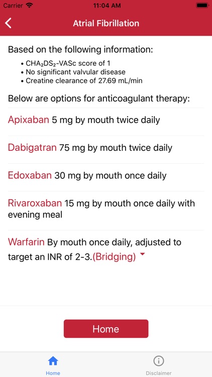 ATRIUM Anticoagulation Tool