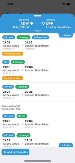 Train Times UK Journey Planner