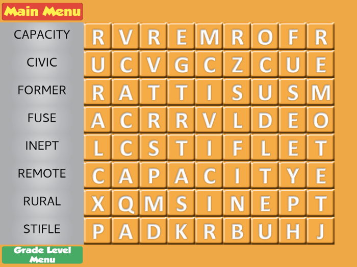 Word Search Grades 1-6 HD