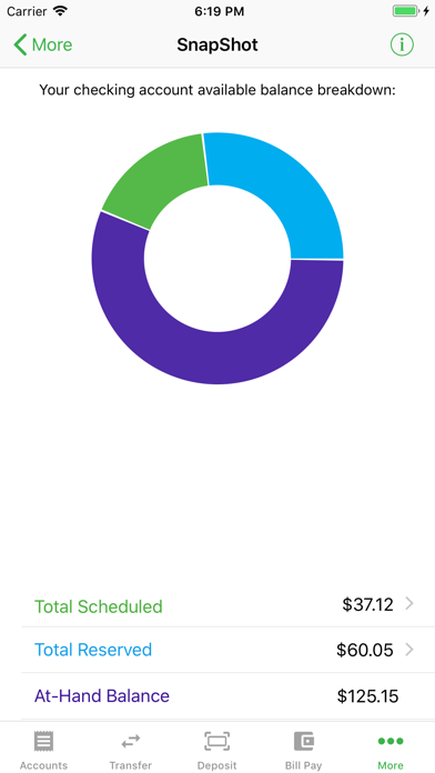 Higher One Mobile Banking App screenshot