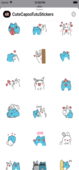 Couple Capoo & Tutu Stickers(圖6)-速報App