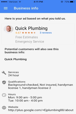 Local Services ads by Google screenshot 3