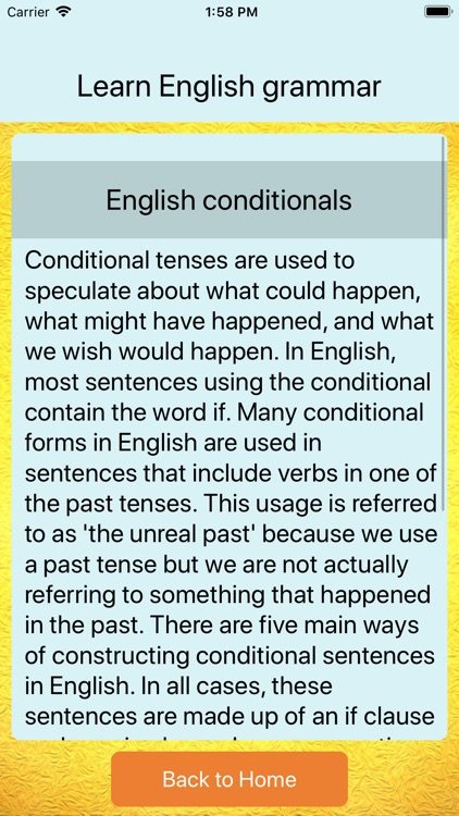 English Grammar: Conditionals