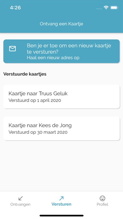 Ontvang een Kaartje