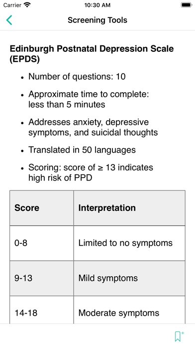 APGO Perinatal Depression screenshot 3