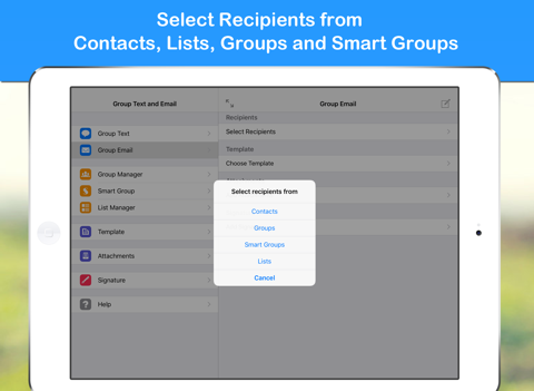 Group SMS and Email screenshot 2