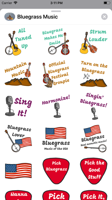 Bluegrass Music Stickers screenshot 4