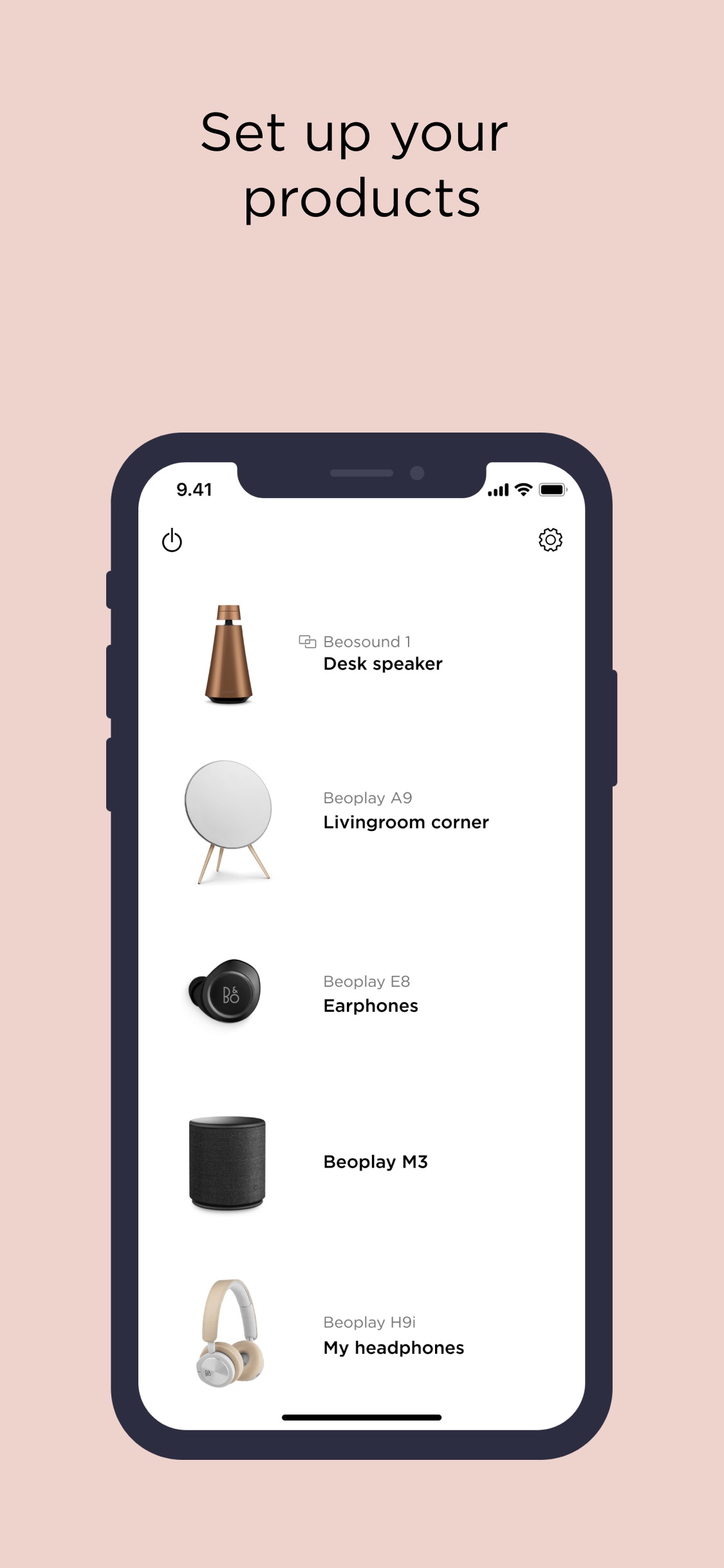 Screenshot do app Bang & Olufsen