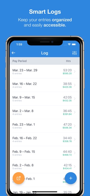 Punch Time Clock Hours Tracker(圖2)-速報App