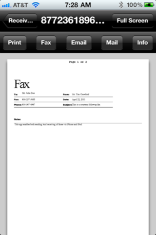 Faxing for iPhone - náhled