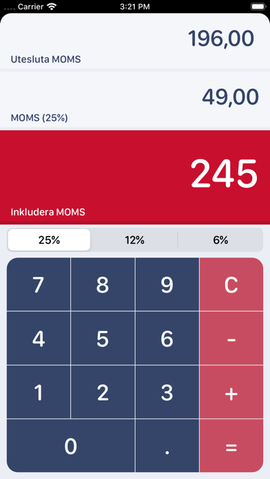 Swedish MOMS Calculator screenshot 4