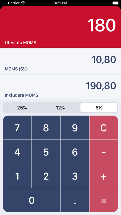 Swedish MOMS Calculator screenshot 3