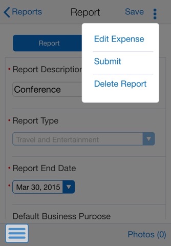 Скриншот из Expense Entry Phone for JDEE1