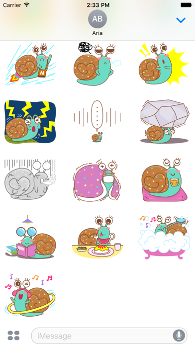 Lovely Colorful Snail Sticker screenshot 4