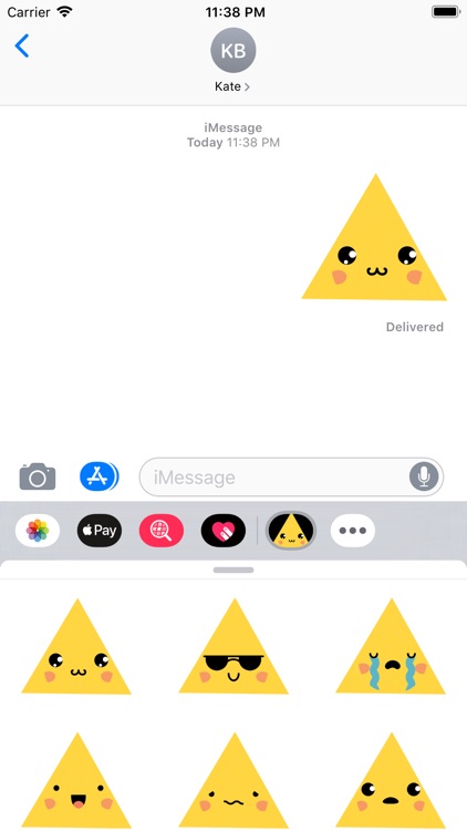 Cute Triangle Emoji Stickers