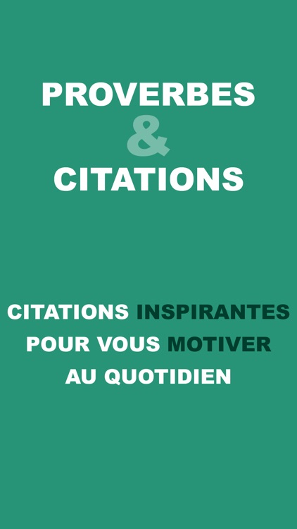 Proverbes & Citations