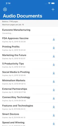 Screenshot 5 Xerox® Audio Documents iphone