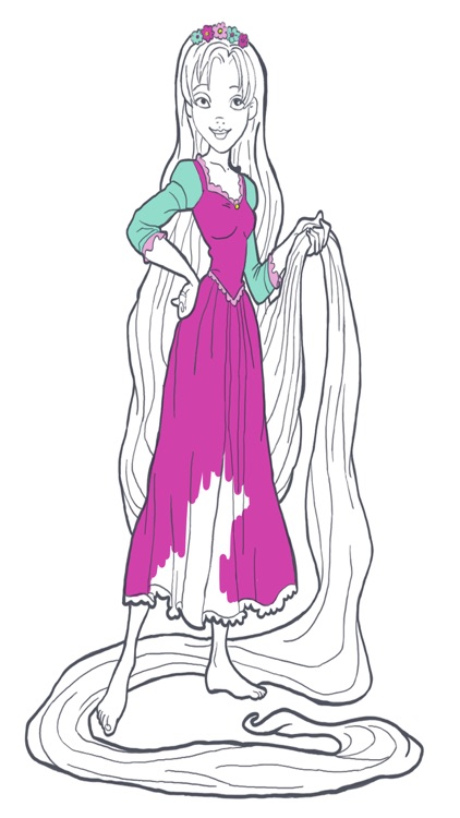 Paint Princess Rapunzel screenshot-3