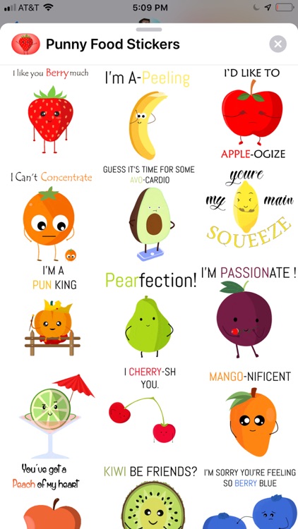 Punny Food - Animated Stickers