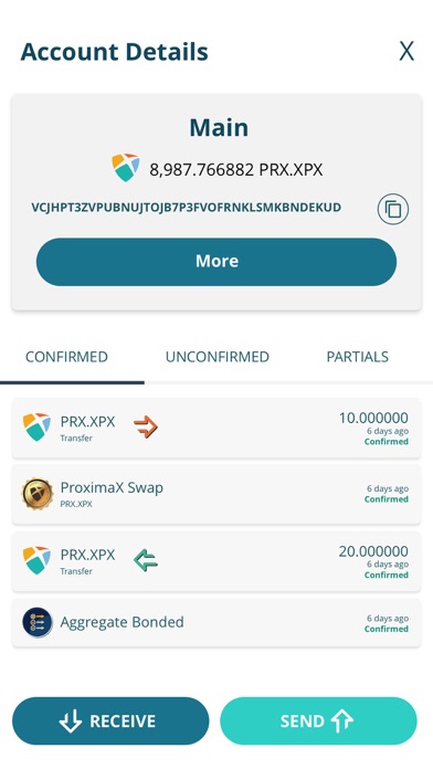 ProximaX Sirius Wallet screenshot 2