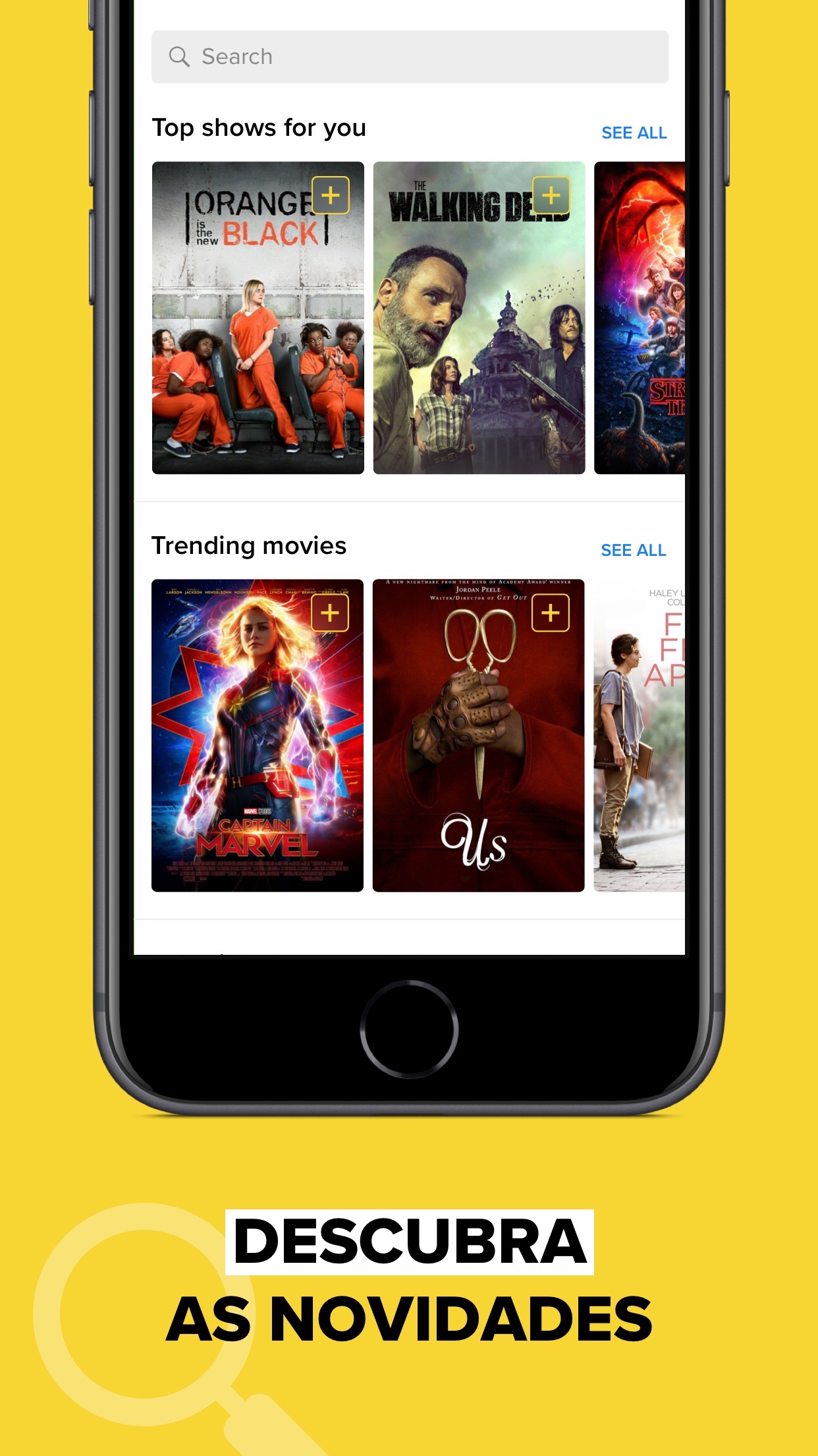 Screenshot do app TV Time: Seguir Séries e filme
