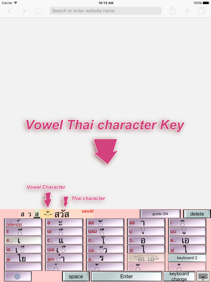 Thai Language Keyboard