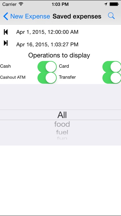 The quickest expense tracker