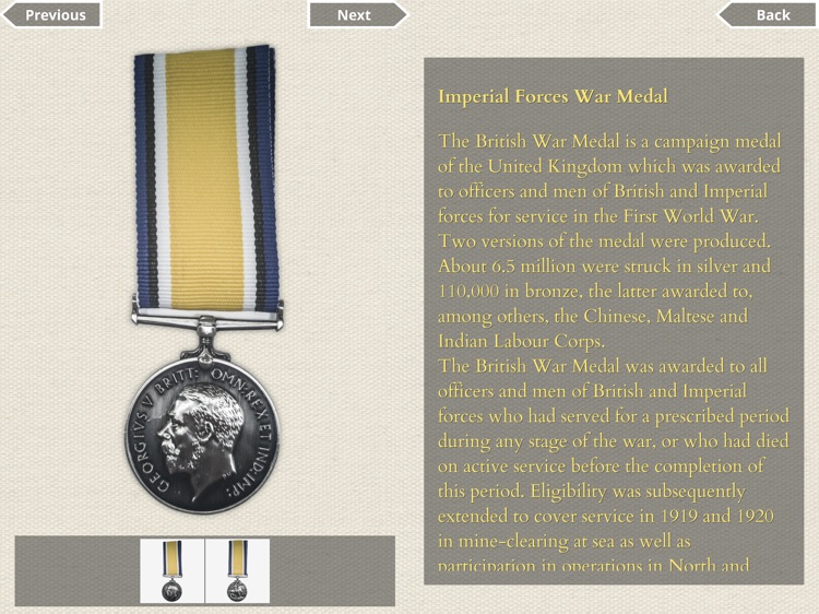 Virtual Display Case: Medals