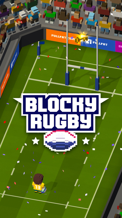 Blocky Rugby - Endless Arcade Runner Screenshot 1