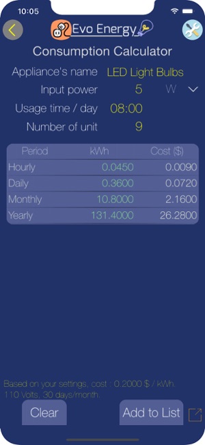 Evo Energy - Cost Calculator(圖2)-速報App