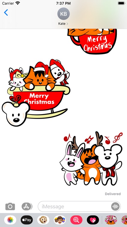 Kikimoji Cute Christmas screenshot-4