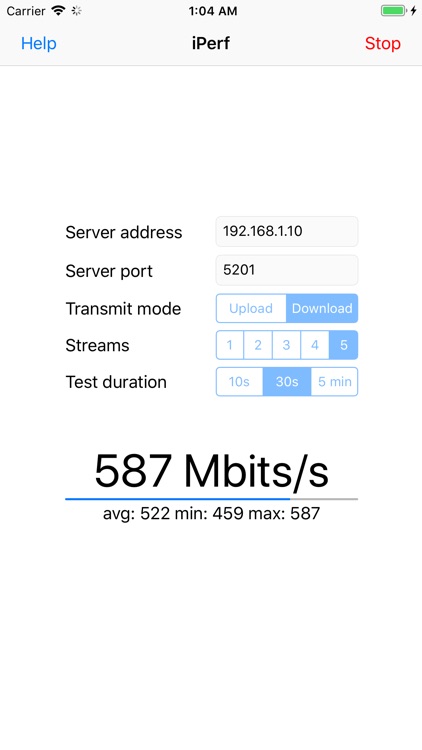 iPerf 3 Wifi Speed Test