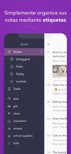 Imágen 4 Bear - Bloc de notas privado iphone