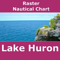 Huron & Erie Lakes Marine Map