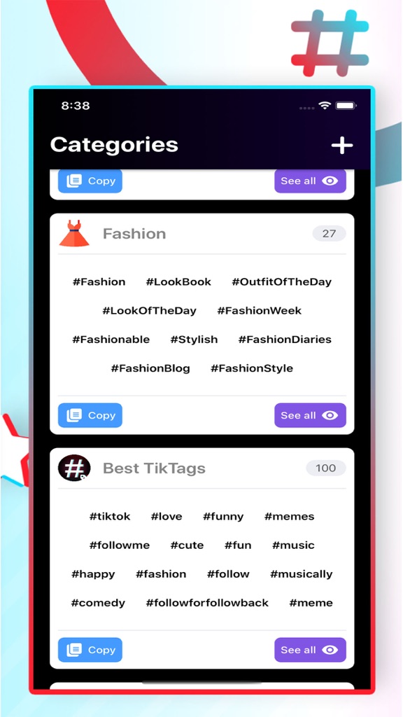 【图】TikTags Pro(截图1) 【图】TikTags Pro(截图1)