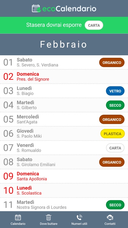 EcoCalendario Silvi Marina