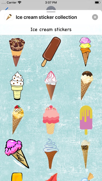 Ice cream sticker collection