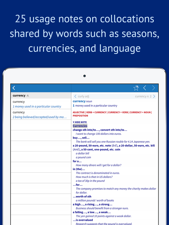 Oxford Collocations Dictionary IPA Cracked for iOS Free Download