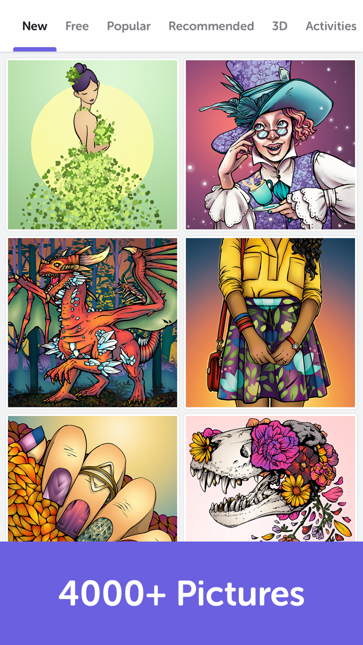 Recolor - Adult Coloring Book Modded screenshot 4 - iOS app interface