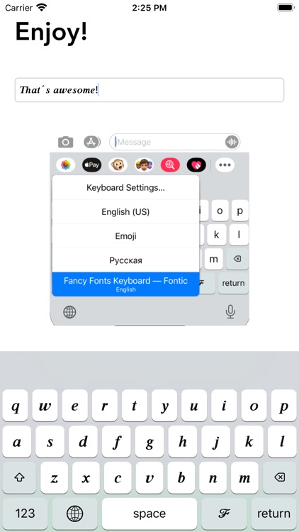 Fonts + Emoji Fancy Keyboard