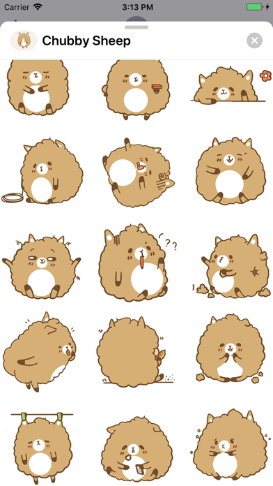 Chubby Sheep Animated Stickers screenshot 2