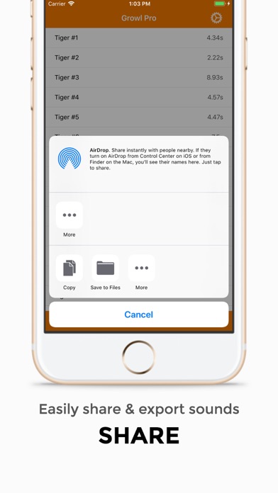 Growl Pro - Tiger Sounds screenshot1