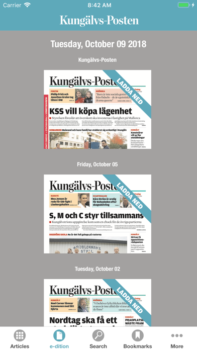 Kungälvs-Posten e-tidning screenshot 4