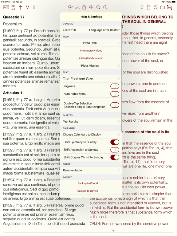 iPieta (Catholic Teaching, Calendar, and Prayer) screenshot