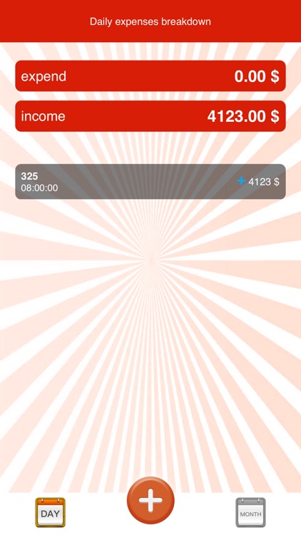 Daily expenses breakdown