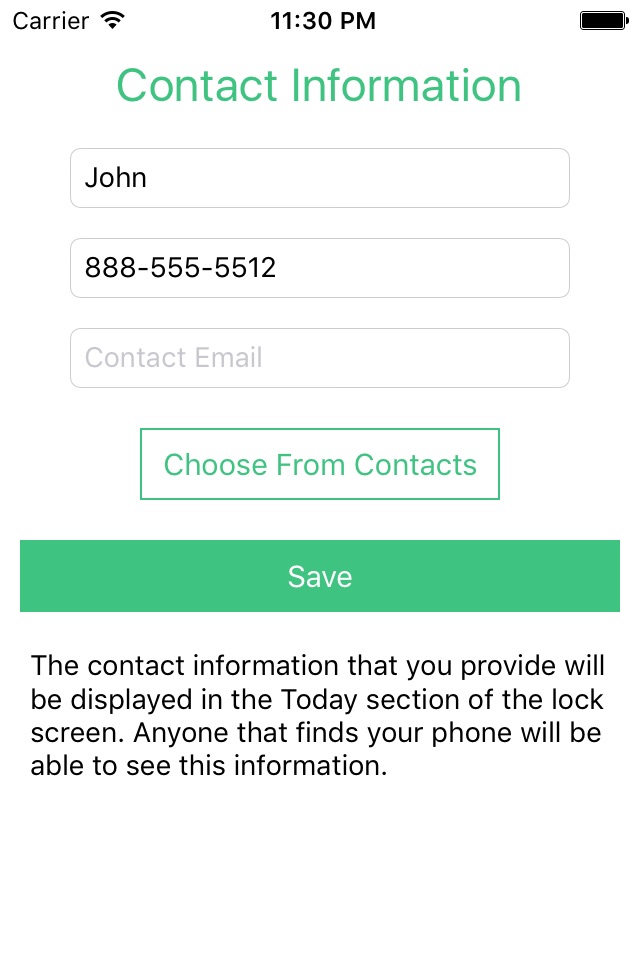 Contact If Found screenshot 2